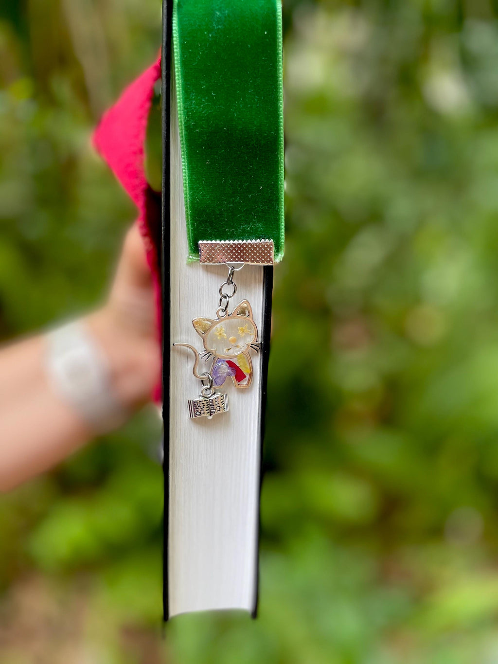 Personalized Cat Bookmark: Cat Hair Keepsake, Custom Pet Memorial Gift