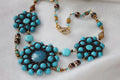 Turquoise Statement Necklace: Chunky Beaded Beadwork Jewelry