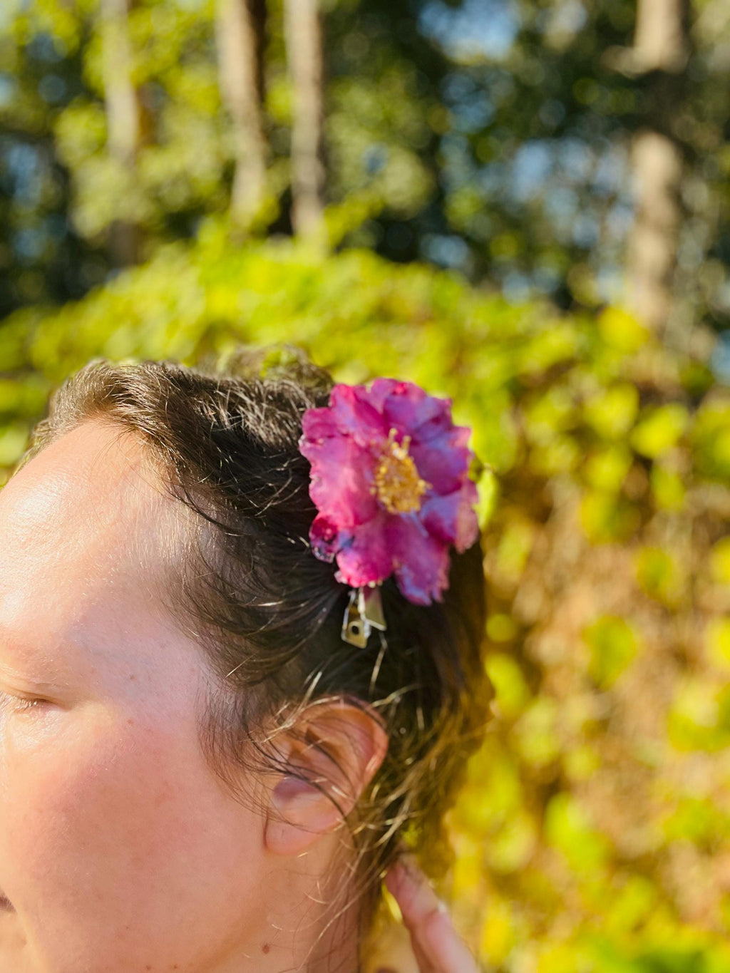 Real Camellia Flower Hair Clip: Unique Handmade Nature Inspired Hair accessories for Bridesmaid