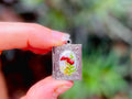 Mushroom Book Silver Locket Necklace with Photo: Custom Lock of Hair Memorial Keepsake Jewelry