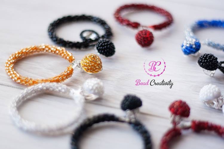 Christmas gifts for her mom, Big gold hoop earrings for bride, wedding clip on earrings, dangle and drop beaded hoop earrings for girlfriend