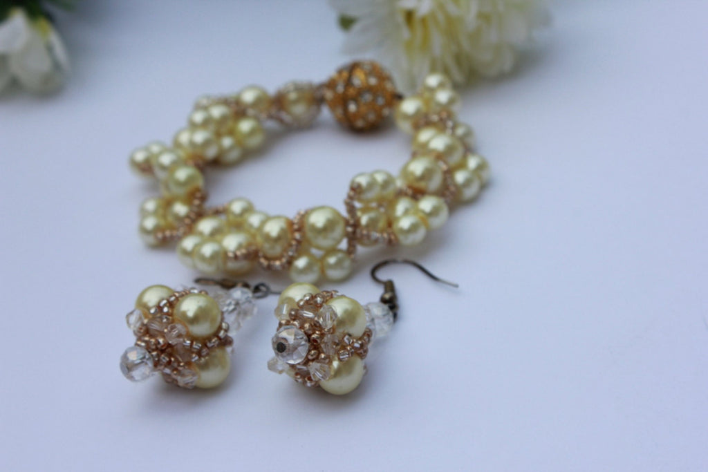 Swarovski pearl wedding necklace for bride, pearl collar necklace, pearl necklace graduate bridal jewelry set daughter, prom choker for her