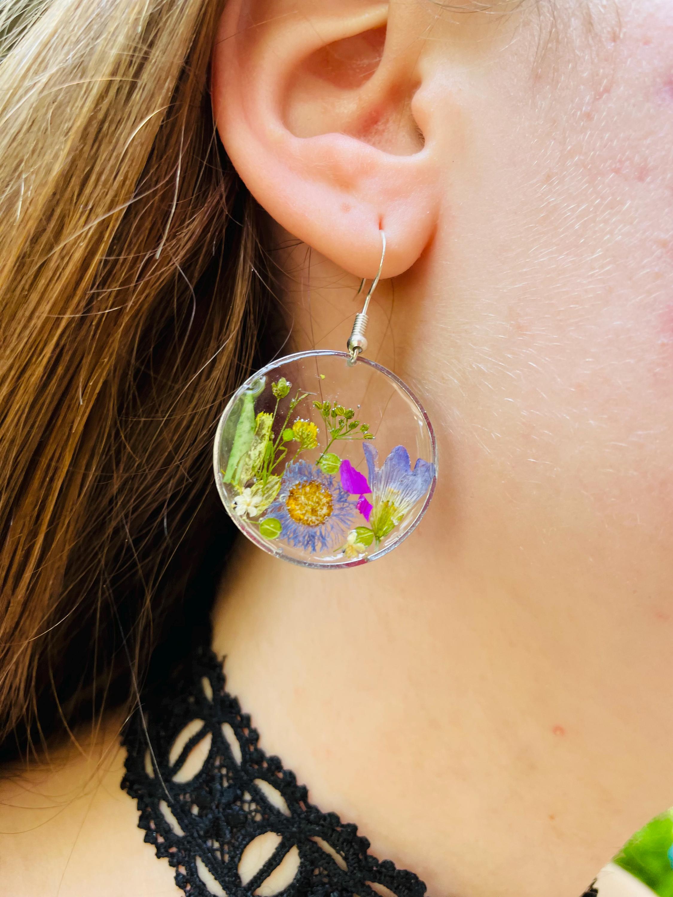 Bell Flower Bouquet Earrings Garden Earrings Bridesmaid Bouquet Earrings Garden Gift Wedding Guest Earrings Cute Statement Earrings Dangle