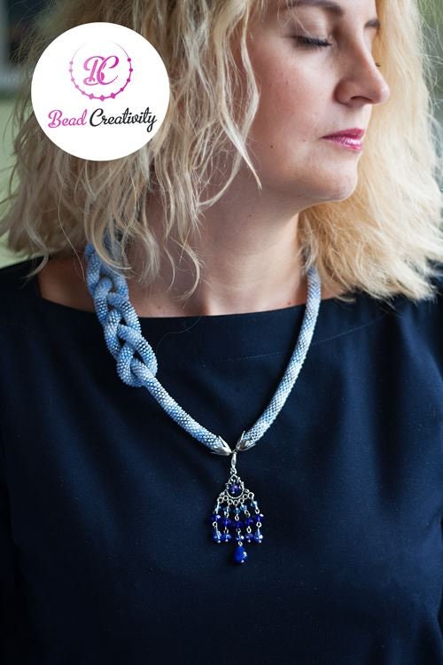 Layered Ombre Green and Silver Lariat Necklace for Women Extra Long: Tassel Seed Bead Crochet Jewelry