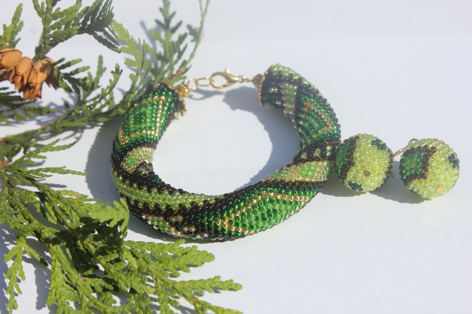 Chartreuse earrings, Apple green ball drop earrings~les bonbons earrings~seed bead globe earrings~simple modern earrings for girlfriend wife