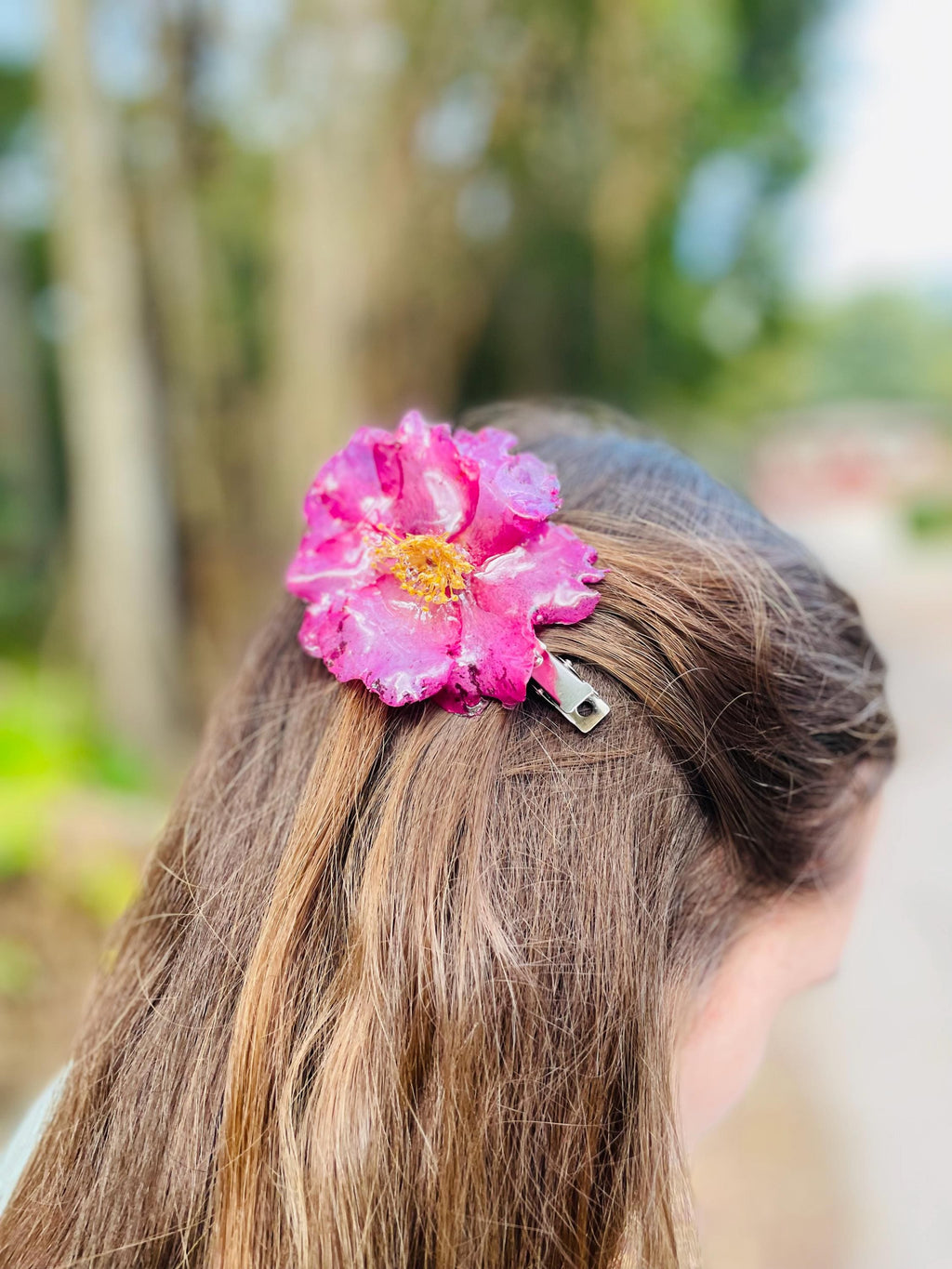 Real Camellia Flower Hair Clip: Unique Handmade Nature Inspired Hair accessories for Bridesmaid