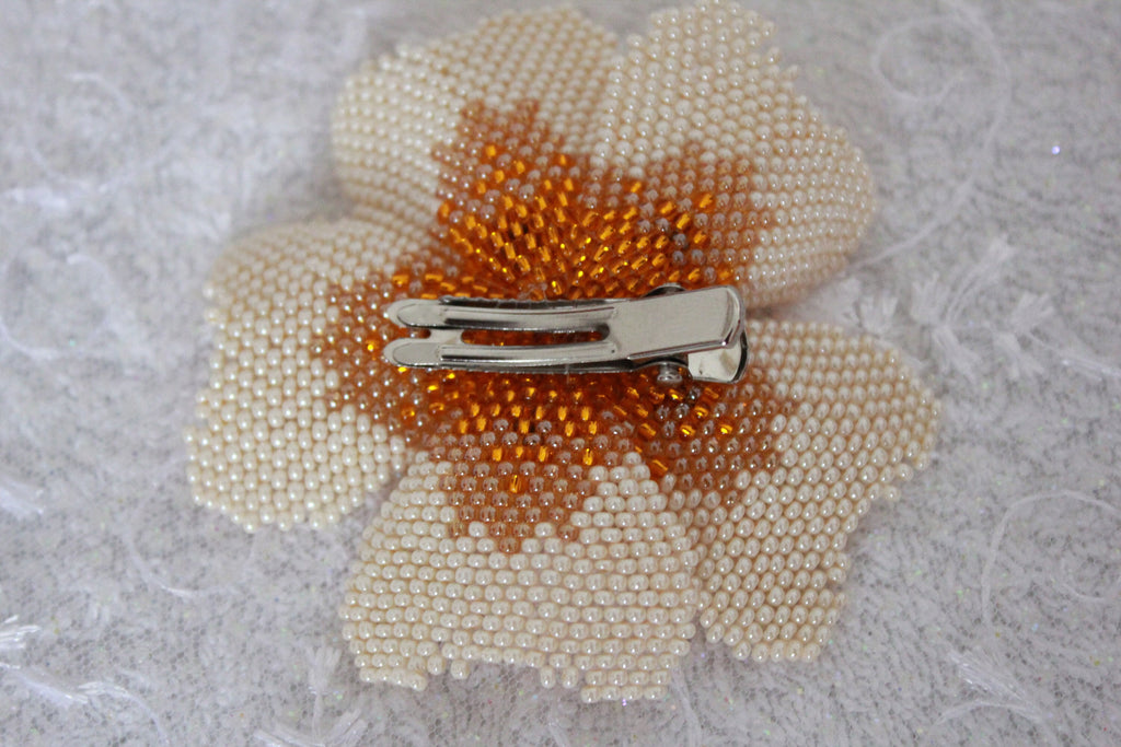 Pansies flowers beaded brooches, bridesmaid wedding accessory, flower hair clips, flower hair piece, gifts for kids girls 12 gift women wife