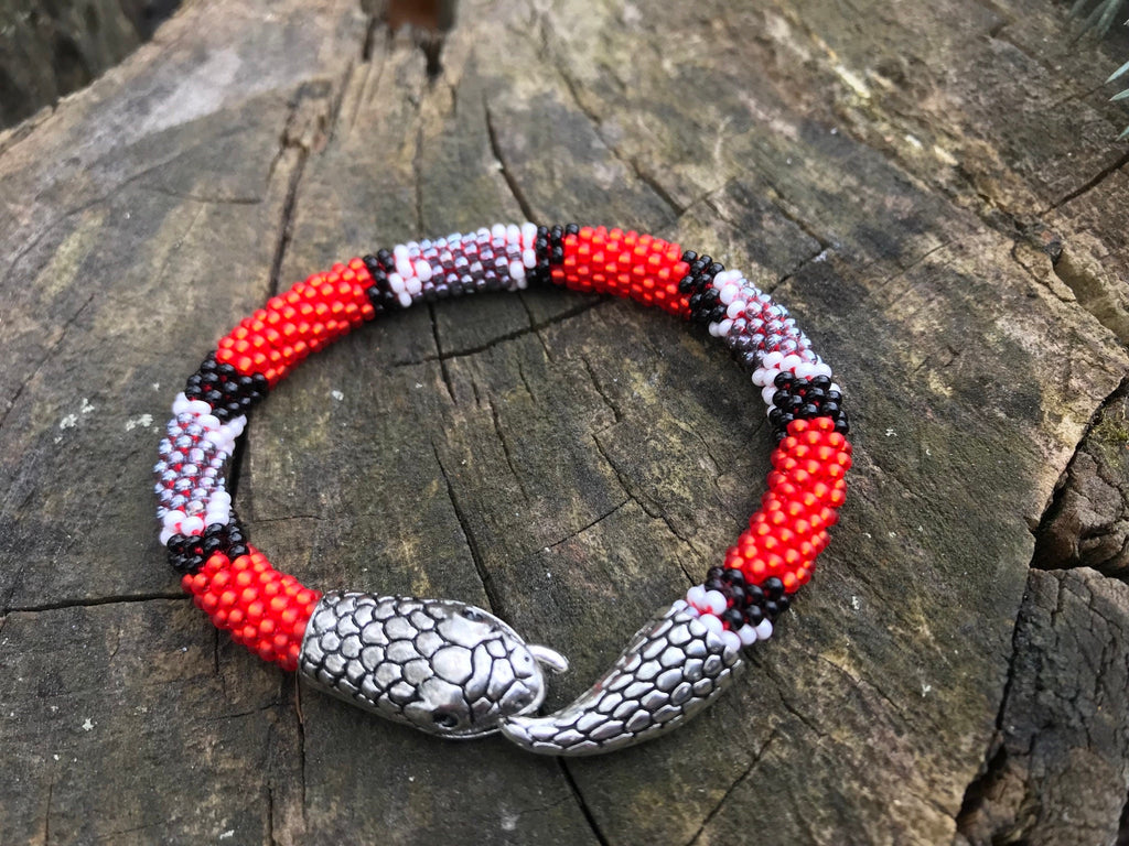 Red Ouroboros necklace, gift for her, Snake necklace, Ouroboros, Snake choker, Loki necklace, Wiccan necklace, Valentine day gift for him