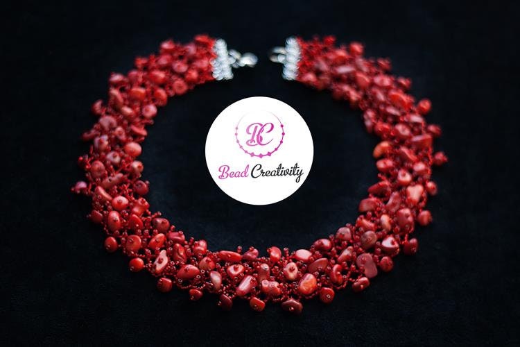 Red Coral Choker Necklace: Victorian Style Bridal Jewelry Set
