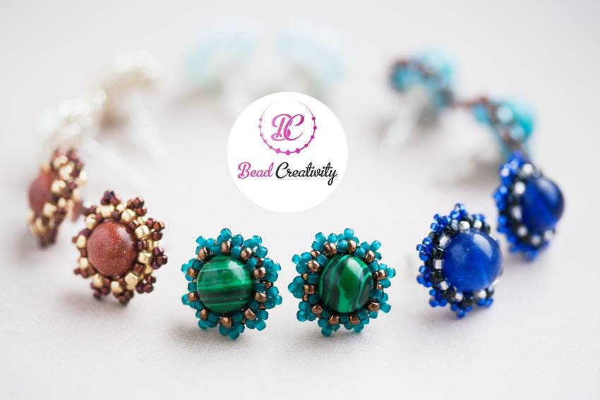 Swarovski Pearl Stud Earrings: Silver Snowflake, Beaded Birthstone