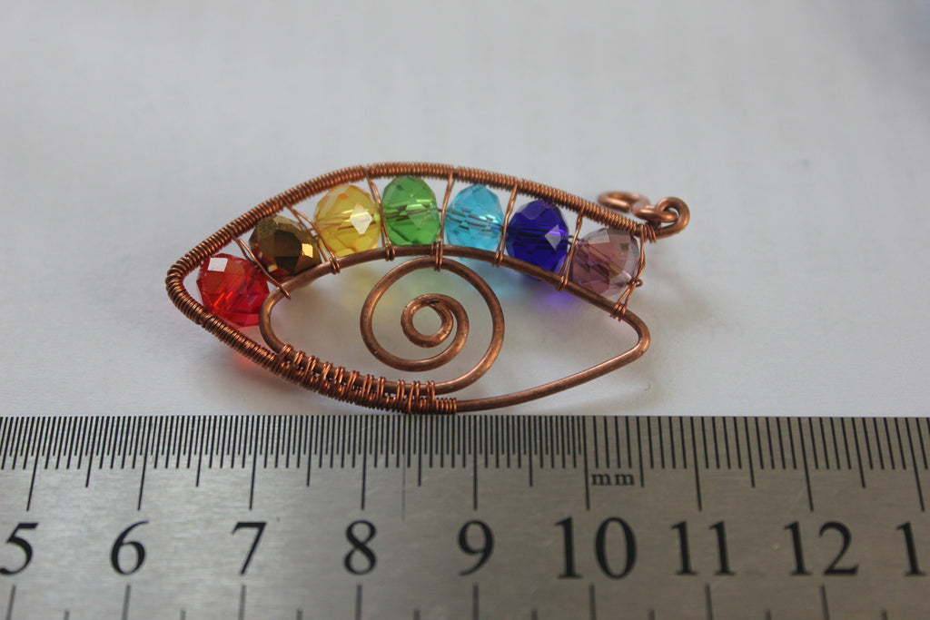 Evil eye lesbian earrings and pendant necklace,Seven Chakra jewelry, eye wire jewelry, girlfriend birthday present, copper anniversary women