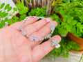First communion gifts for girls, Opal bracelets for women, Angel bracelet, religious charm bracelet, dainty minimalist bracelet God daughter