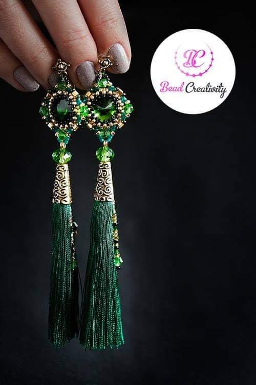 Handmade Black and Silver/Gold Swarovski Crystal Silk Tassel Chandelier Earrings for Women 3-6 inch Long Custom Tassel Color