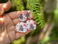 Haunted Mansion Halloween Earrings Clay: Spooky Season Unique Clip-Ons or Posts