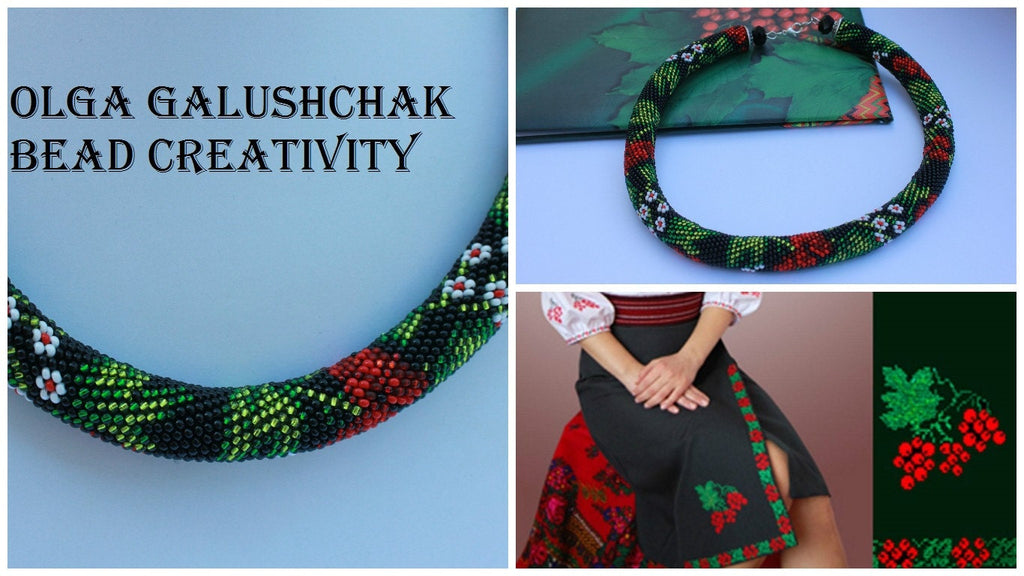 Beaded Crochet Choker: Floral Boho Statement Necklace, Handmade