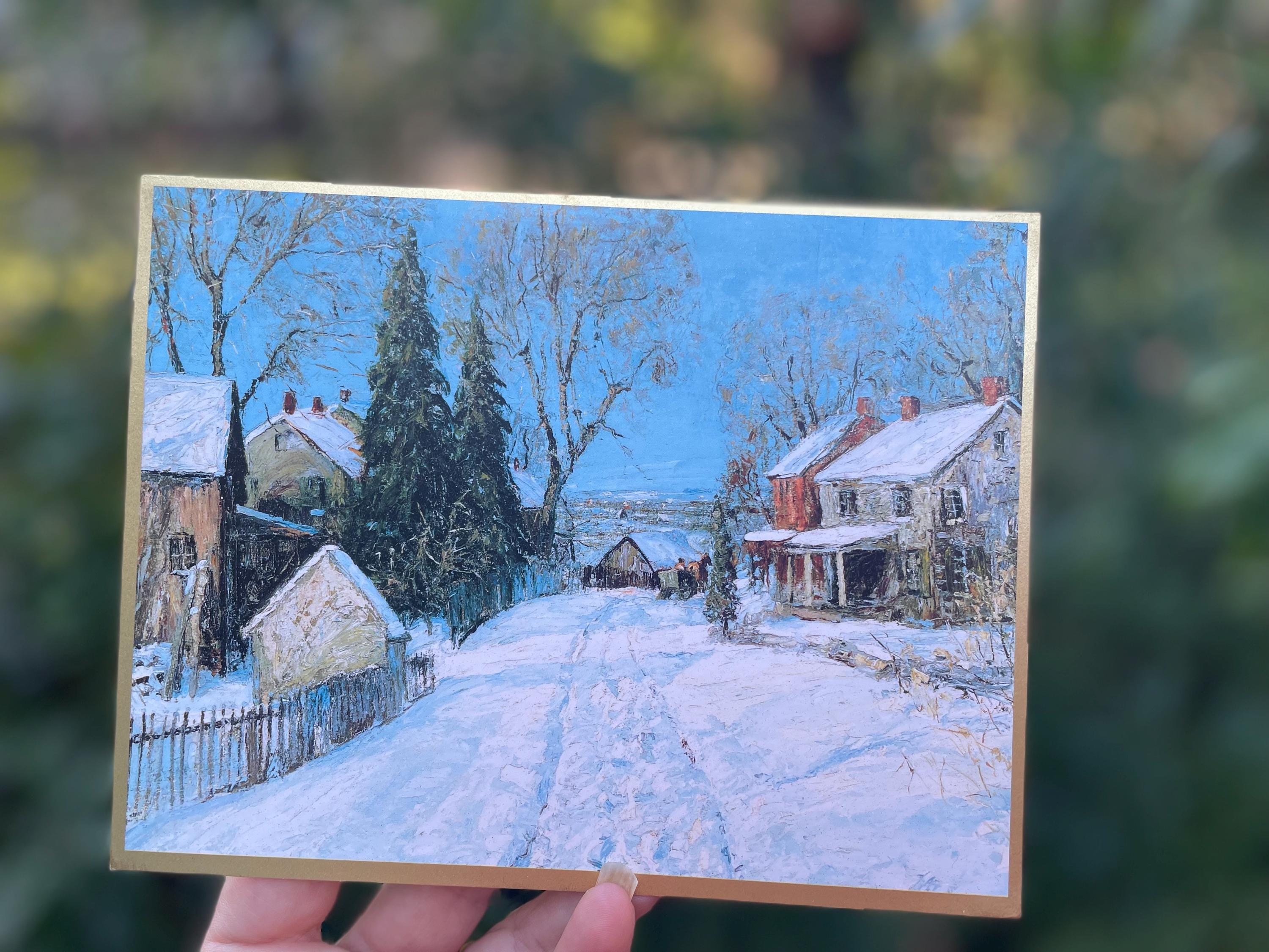 Vintage Christmas Cheer Card: Hot Cocoa & Snowflake Holiday Greeting