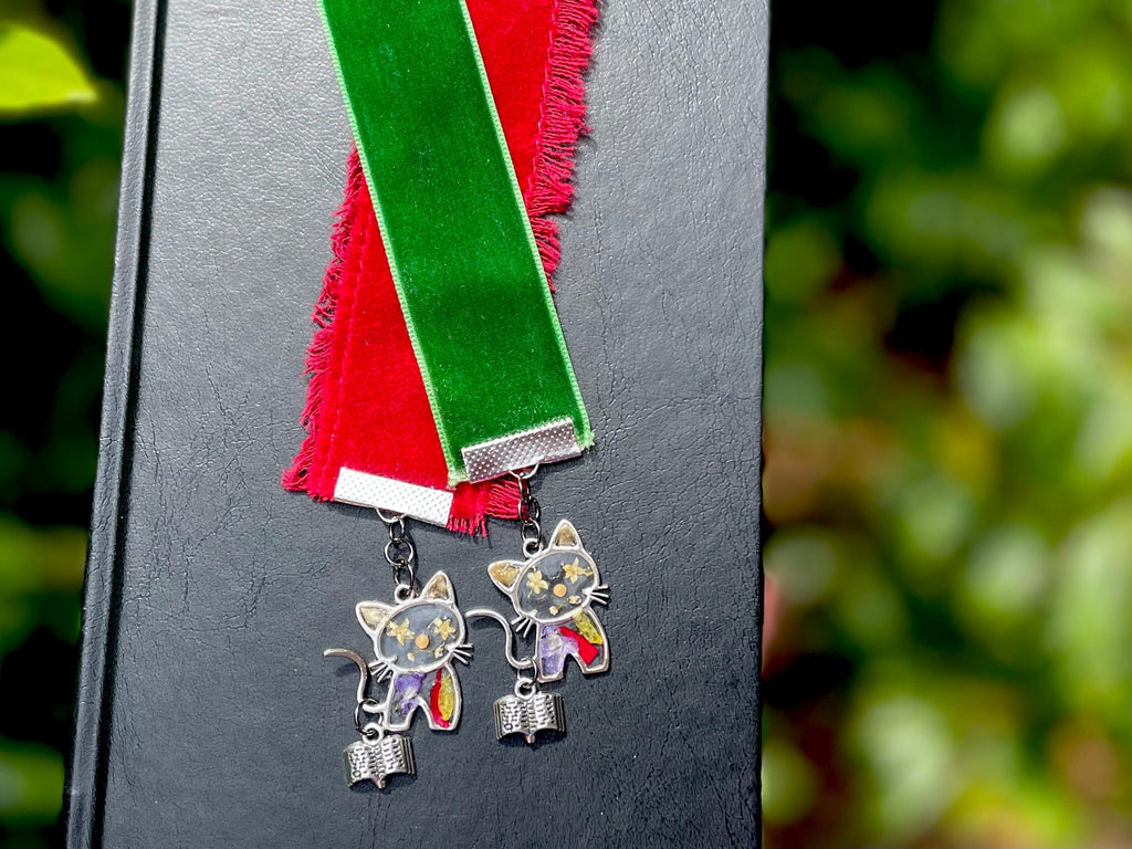 Personalized Cat Bookmark: Cat Hair Keepsake, Custom Pet Memorial Gift