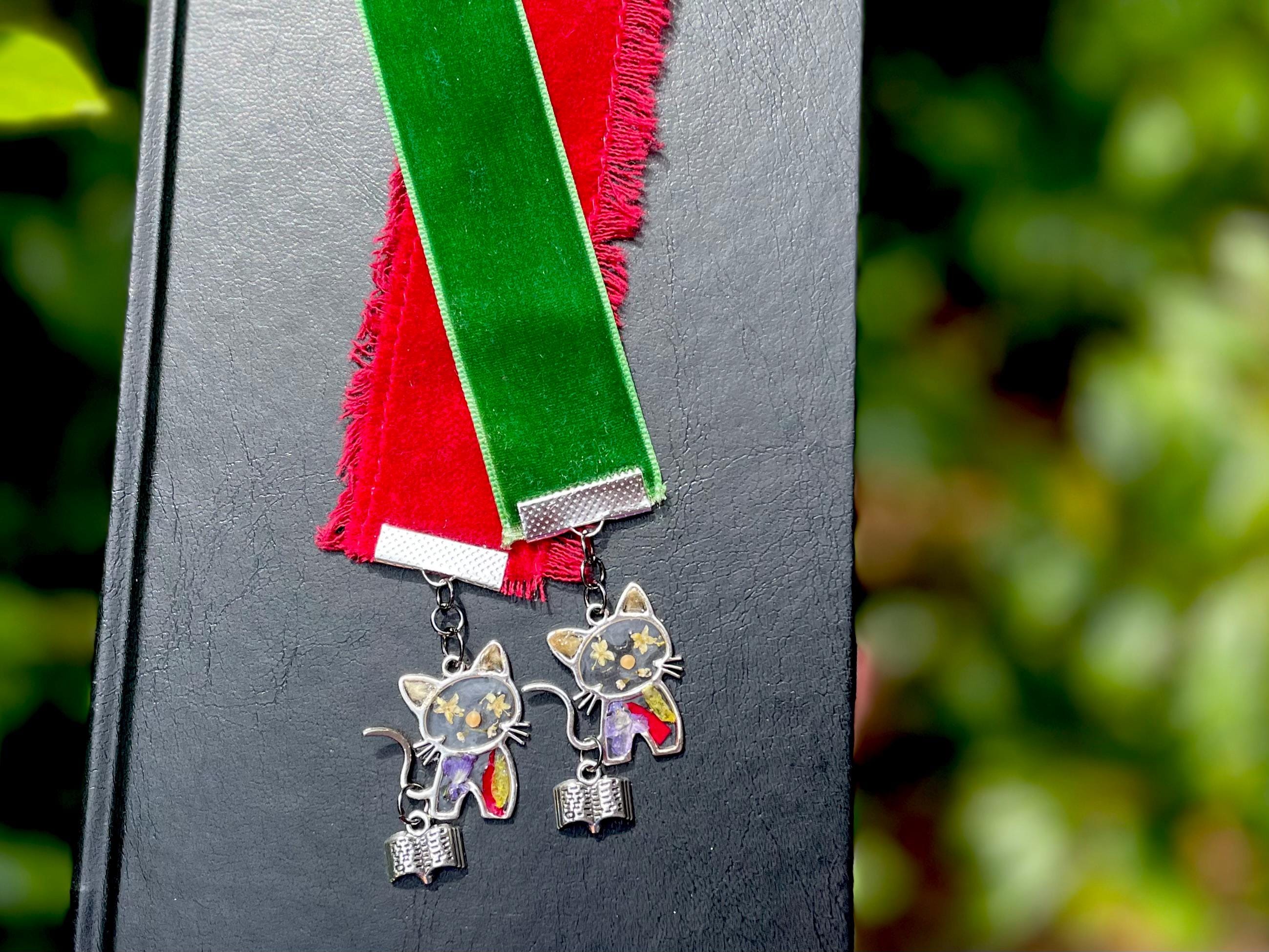 Personalized Cat Bookmark: Cat Hair Keepsake, Custom Pet Memorial Gift