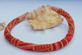 Birthday gift for her, red necklace, beaded choker, patchwork necklace, girlfriend birthday present, bridesmaid necklace, handmade jewelry
