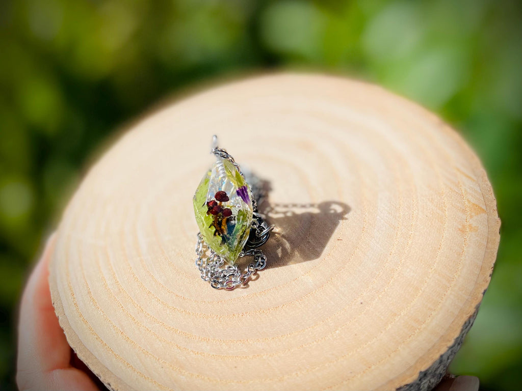 Personalized Crystal Real Mushroom Pendant Necklace Unisex: Custom Mushroom Number Family Jewelry Keepsake